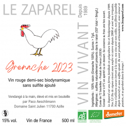 Le Zaparel Grenache 2023