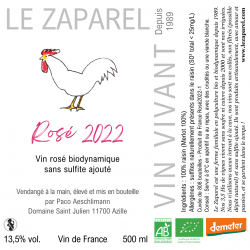 Le Zaparel Rosé 2022 (50cl)