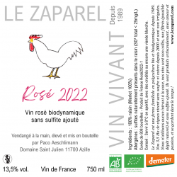 Le Zaparel Rosé 2022 (75cl)