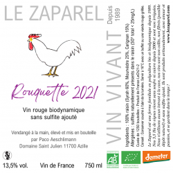 Le Zaparel Rouquette 2021 (Chapeau 2021)