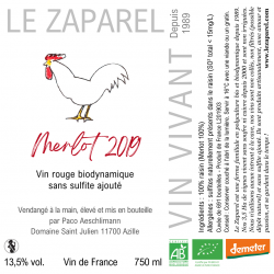 Le Zaparel Merlot 2019